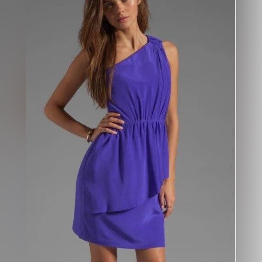Shoshanna one shoulder cocktail dress
